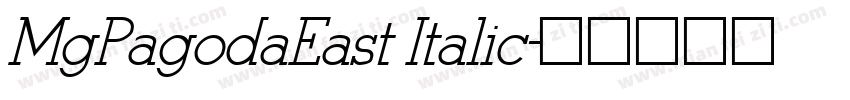 MgPagodaEast Italic字体转换